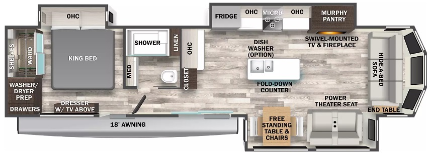 2023 FOREST RIVER CEDAR CREEK 40CCK, , floor-plans-day image number 0